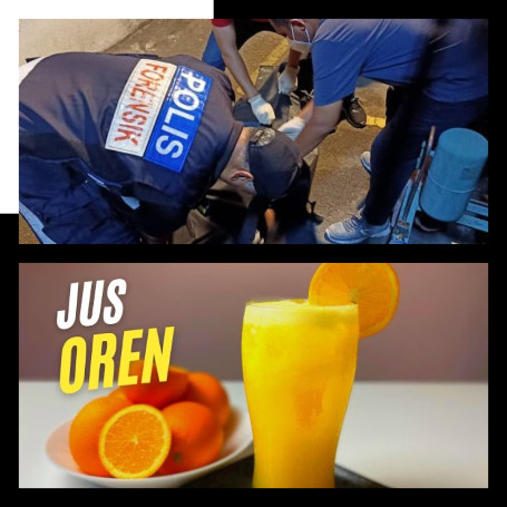 Bunuh Rakan Minum Jus Oren Berbuka Puasa